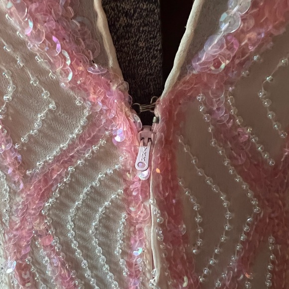 Beaded pink gown 80s - Picture 6 of 9